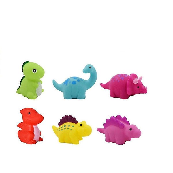 6pcs/set Water Toys Cartoon Mini Light Up Dinosaur Toy Floating Bath Toys For K Carousel 2