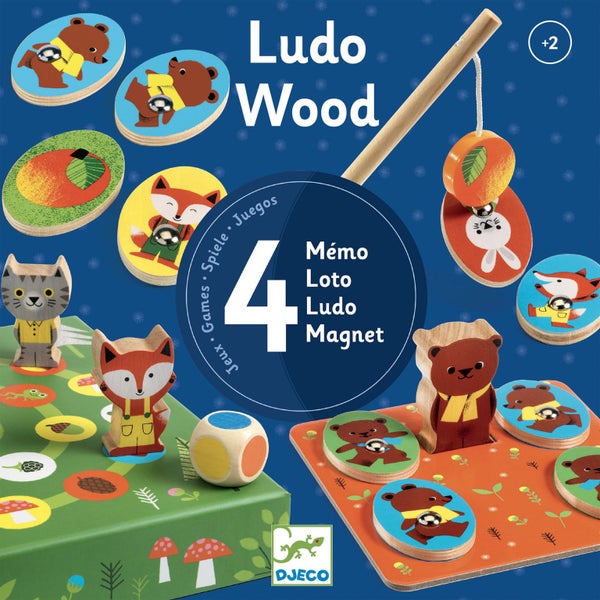 Wooden Educative Game - Ludo Wood - 4 Games Carousel 1