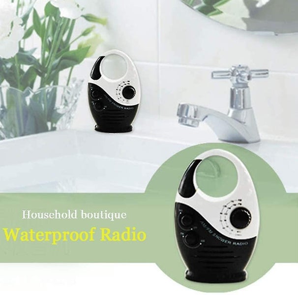 Bathroom Radio Mini Waterproof Am Fm Shower Radio With Top Handle Adjustable Vo Carousel 2