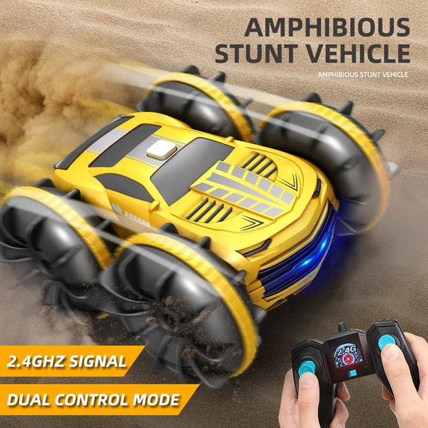 360 Degree Rotating 2.4GHz Land Water 2in1 RC Stunt Vehicle Amphibious Car Boat62995407543809114