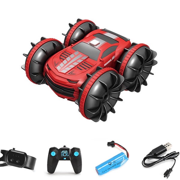 Amphibious Remote Control Car 2.4GHz Waterproof RC Stunt Car Toy Carousel 1