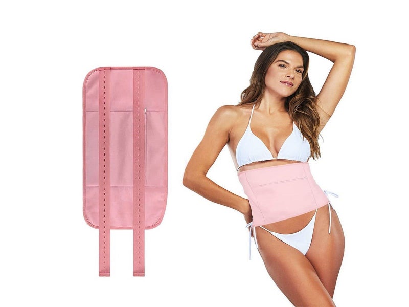 Reusable Wrap Belt Castor Oil Pack Kit for Inflammation Toxin Remover Pink Carousel 1