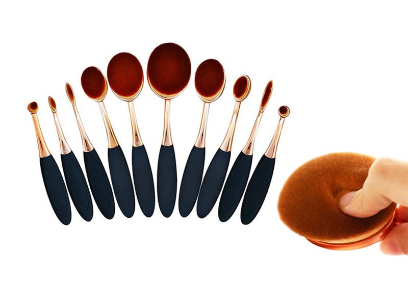 10Pcs Toothbrush Makeup Brushes Set Powder Brush Carousel 1