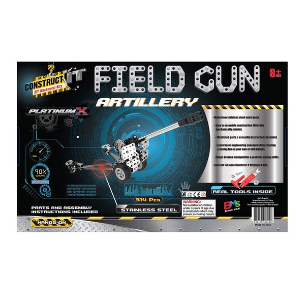 314pc Construct IT Platinum-X DIY Military Gun Artillery Toy w Tools Kit Kids 8+ Carousel 5
