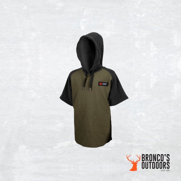 Stoney Creek Kids Hooded Bush Tee Bayleaf / Black Carousel 1
