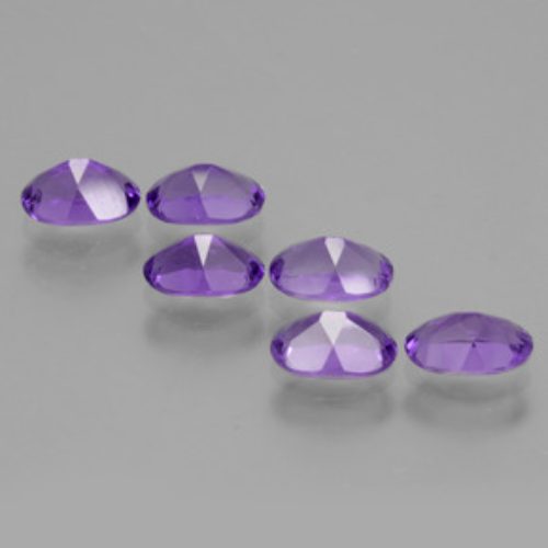 6x Medium Violet Oval Facet cut Amethyst Gems 2.54 ctw Carousel 2