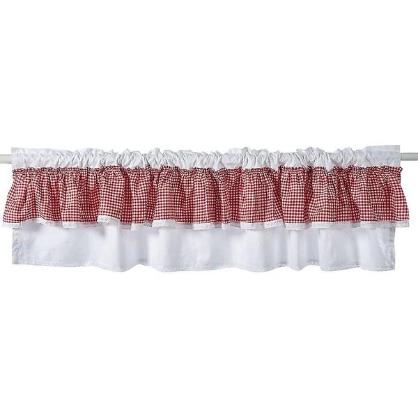 Valance Curtains Long Cafe Curtain Buffalo Plaid Gingham Check Short Tier Curta Carousel 1