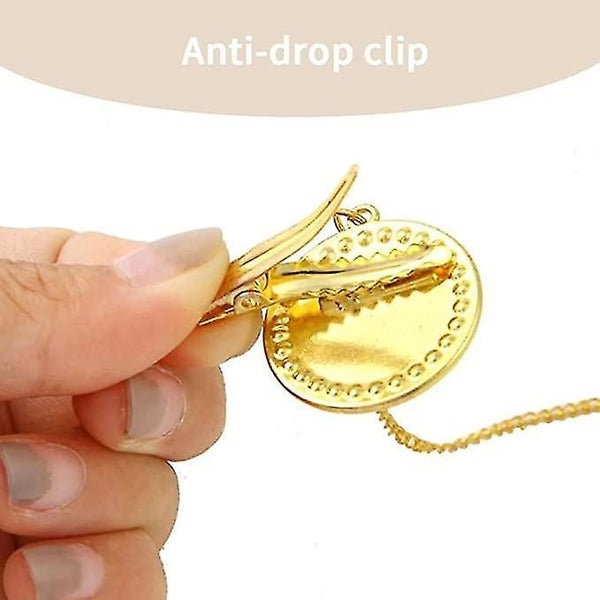 Bling Luxury Dummy Soother With Chain Clips - Baby Golden Pacifier - 6-12m Blac Carousel 1