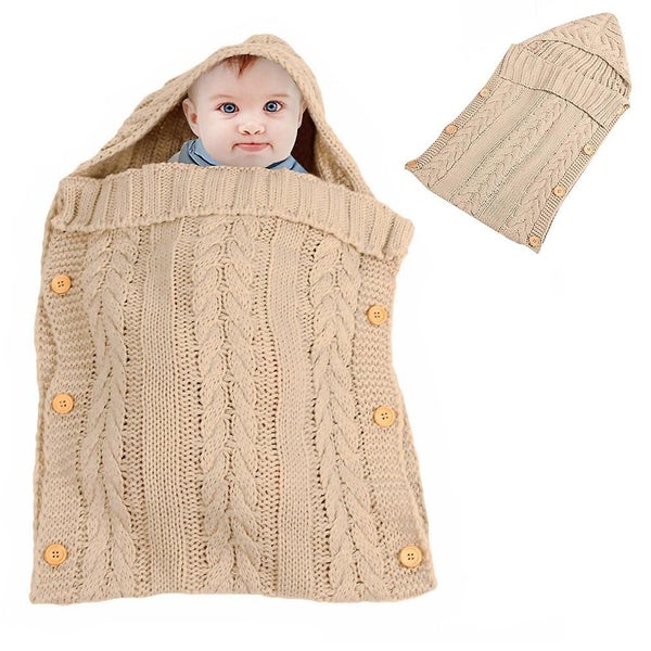 Newborn Baby Wrap Swaddle Blanket Knit Sleeping Bag Receiving Blankets Stroller Carousel 1