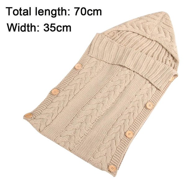 Newborn Baby Wrap Swaddle Blanket Knit Sleeping Bag Receiving Blankets Stroller Carousel 5