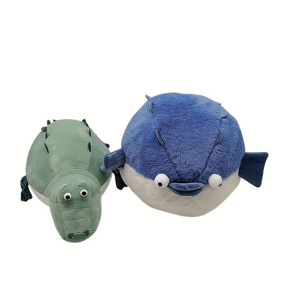 Ugly Puffer Fish Doll Crocodile Chubby Doll Plush Toy Doll Pillow Birthday Gift Carousel 5