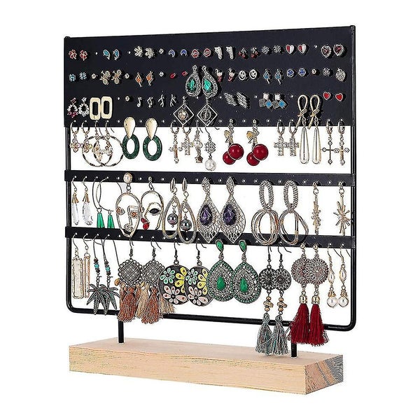 Earring Stand Display Rack 3-tier Ear Stud Holder Jewelry Organizer Earring Dis Carousel 1