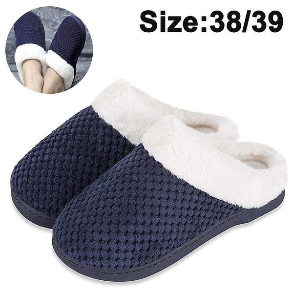 Women's Soft Memory Foam House Slippers Comfort Warm Slip On House Shoes Fuzzy Carousel 1