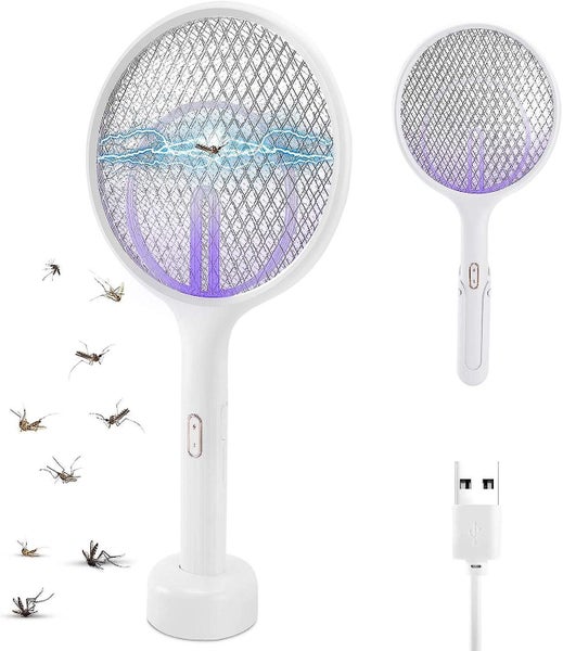 Electric Fly Swatter Racket - Usb Rechargeable Mosquito Zapper Killer Carousel 1
