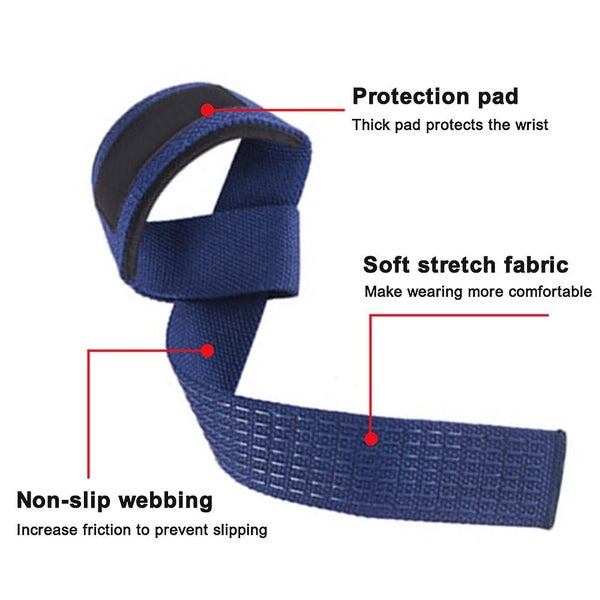 Hard Pull Wrist Lifting Straps Grips Band-deadlift Straps Wrist Padded And Anti Carousel 5