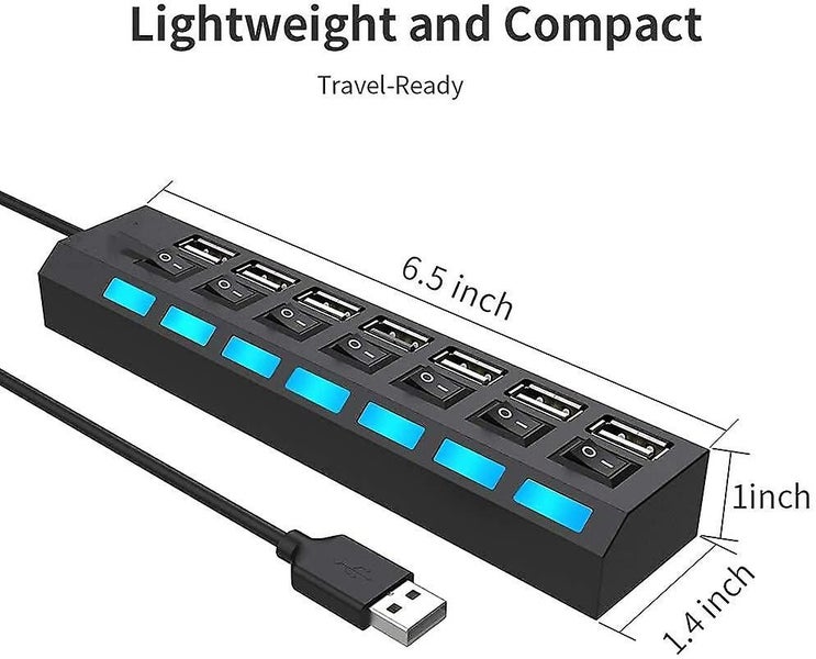 High-speed Usb 0 Hub 7-port Multi-port Compact Usb Hub Carousel 5