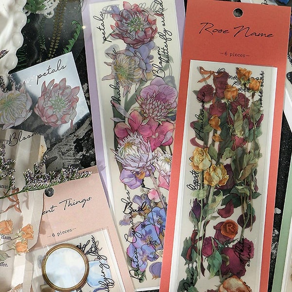 Pet Transparent Vintage Decals - Beautiful Butterfly Flower Designs For Scrapbo Carousel 5