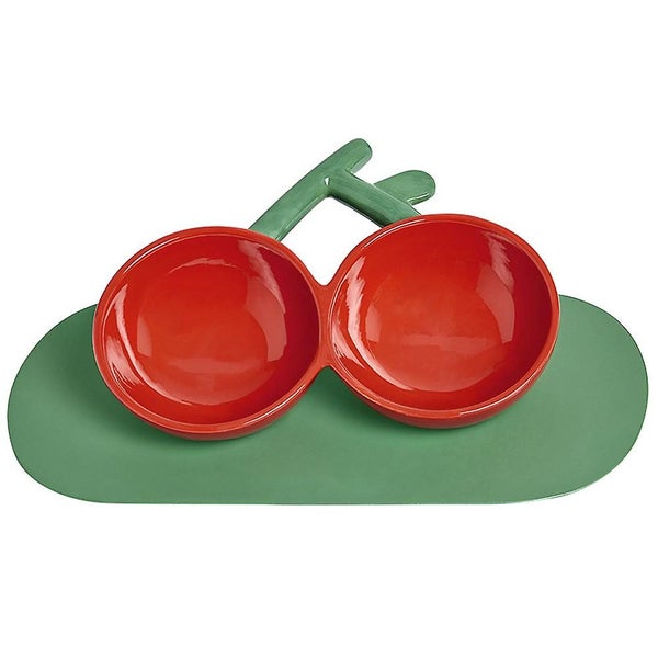 Cherry Bowl Cat Bowl Ceramic Double Bowl - Protect Cervical Vertebra - Anti-ove Carousel 1
