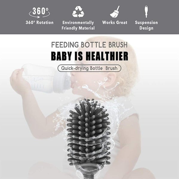 Silicone Bottle Cleaning Brush With Long Handle - Perfect For Baby Bottles Hydr Carousel 4