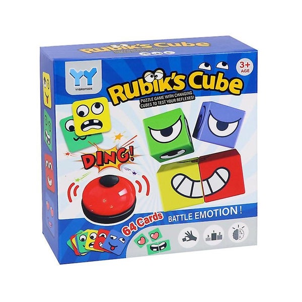 Educational Toys Expression Puzzle Building Cubes Face-changing Building Blocks Carousel 5