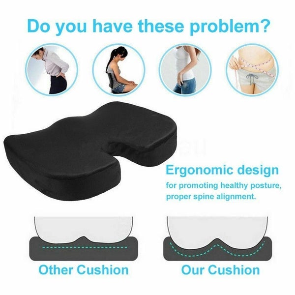 Coccyx Orthopedic Memory Foam Seat Cushion Car Office Seat Lumbar Pain Relief Carousel 14
