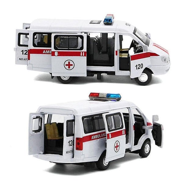Ambulance Model Kids Toy Metal Model Construction Vehicle Toy Gift Car Collecti Carousel 1