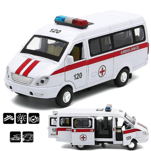 Ambulance Model Kids Toy Metal Model Construction Vehicle Toy Gift Car Collecti Carousel 5