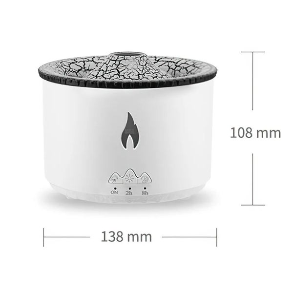 Volcano Humidifier Essential Oil Diffuser, 360Ml Flame Air Diffuser Mist Diffuse Carousel 11