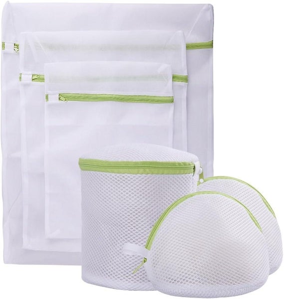 Mesh Laundry Bag Set - White Delicate Durable Polyester Wash Bags With Zipper Carousel 5