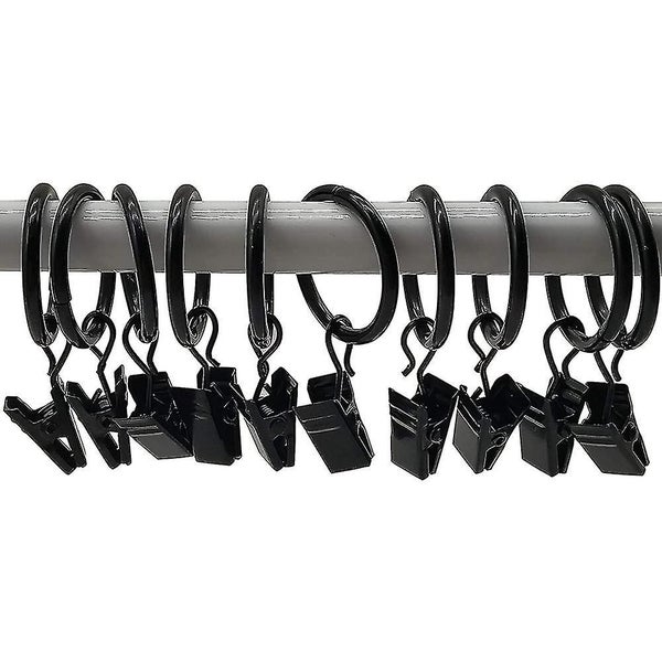 30 Pcs Curtain Rings With Clips Rustproof Metal Drapery Ring 3.5mm25mm Internal Carousel 1