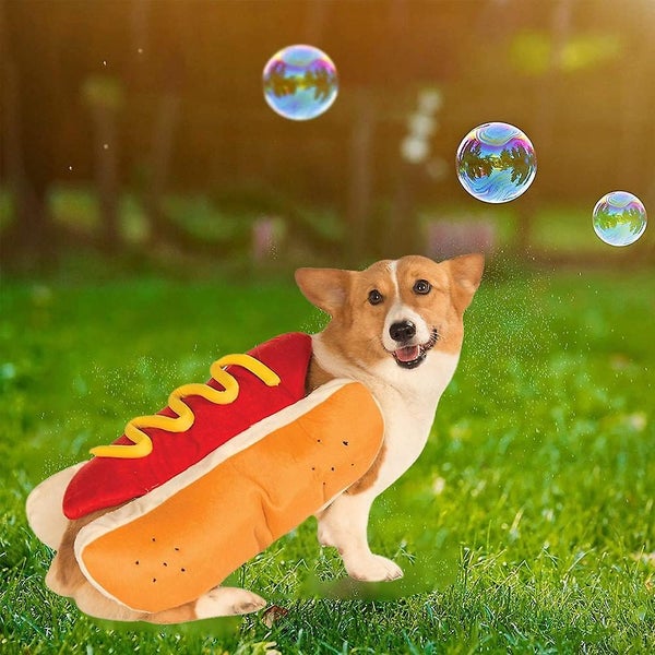Hot Dog Pet Costume warm Soft Cute Party Cosplay Costumes For Puppy Small Dogs Carousel 5
