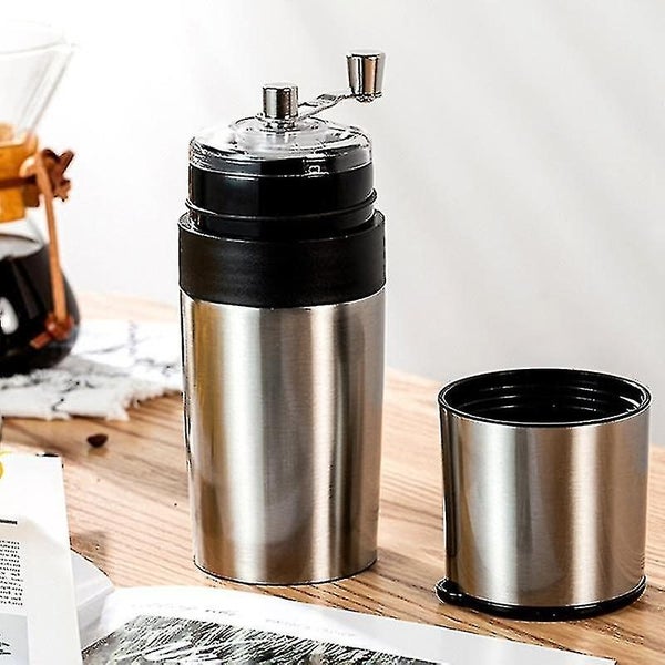 All In One Portable Manual Coffee Bean Grinder - Premium Silver Grinder For Fre Carousel 2