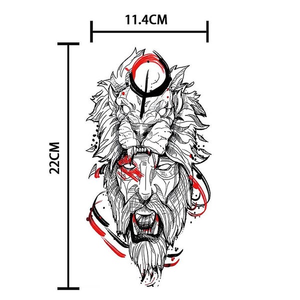 Kotbs 6 Sheets Full Arm Temporary Tattoo Waterproof Extra Large Temporary Tatto62976713487361111