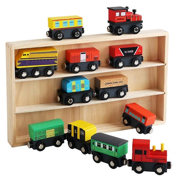 Wooden Toy Car Sets For Kids Toddler Boys And Girls Compatible To Wooden Tracks Carousel 1
