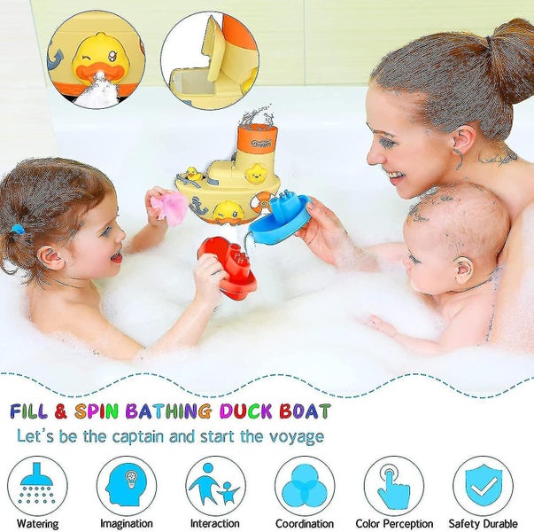 Bath Toys For Toddlers Ba Suct Boat With Er L Box Floating 2 Stac Bathtub Tub P Carousel 2