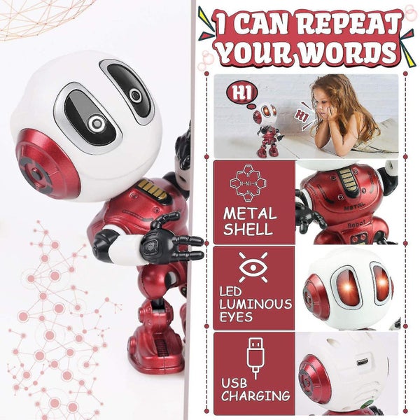 Smart Toy Talking Robot Toy Diy Usb Electric Toy Colorful Led Eyes Intelligent Carousel 2