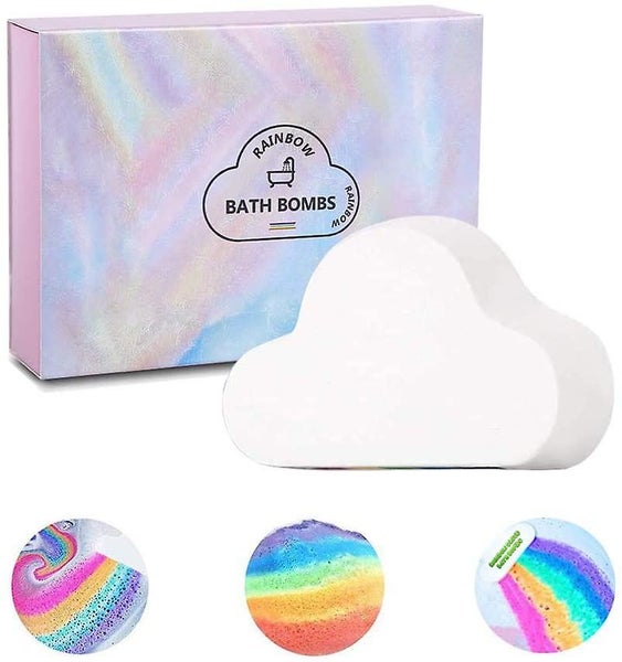 Large Bathtub Bombs - Organic Rainbow Bubble Bath Ball Gift Set 2 Rainbow Bath Carousel 1