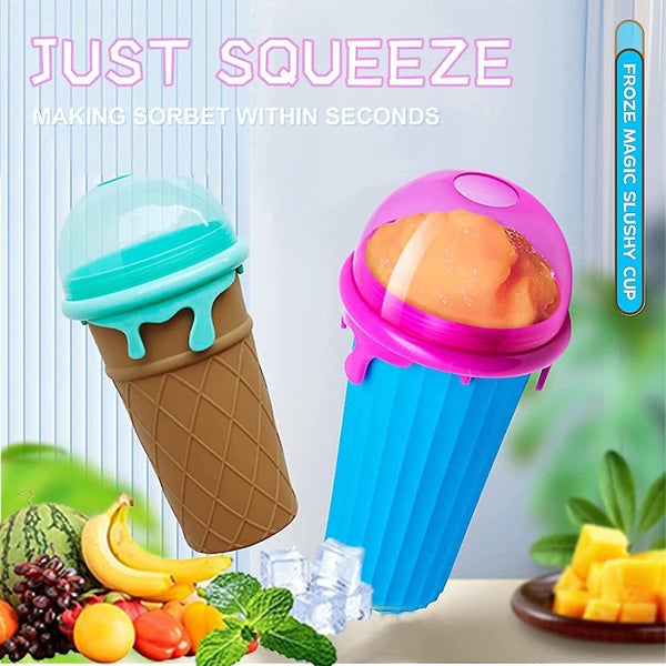 500ml Magic Quick Smoothie Cup Slushy Maker Cup Summer Shake Smoothie Cup Slush Carousel 2