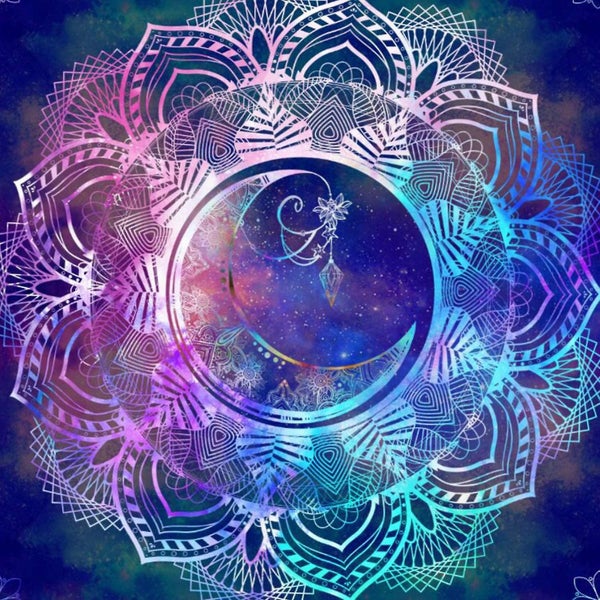 Tapestry Blue Starry Night Tapestry Mandala Celestial Moon Tapestry Wall Hangin Carousel 1