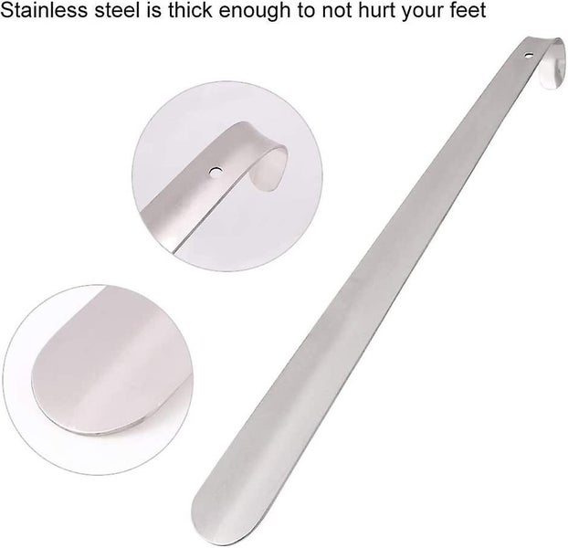 Tainless Steel Shoehorn Long Metal Shoehorn For Easy Shoe Wear 58 Cm Carousel 2