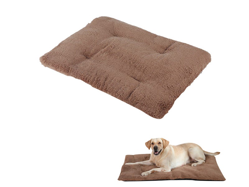 Self-Heating Pet Blanket Bed Pad Cat Dog Self-Warming Thermal Cushion Khaki XL Carousel 1