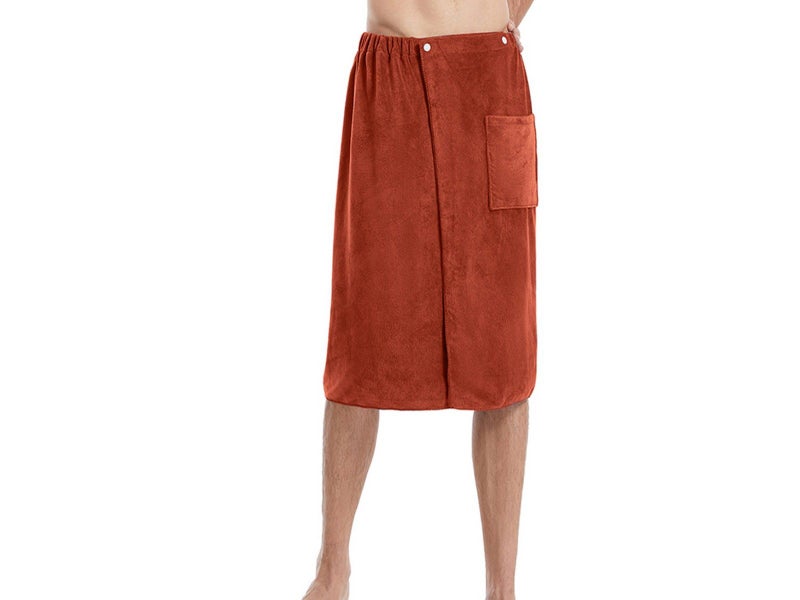 Men Soft Wearable Microfiber Bath Towel for Bathroom Pool Beach Spa Coffee Carousel 2