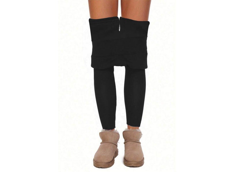 3Pcs Women's Fleece Lined Leggings Tummy Control Thermal Warm Stretchy Soft 4XL Carousel 5