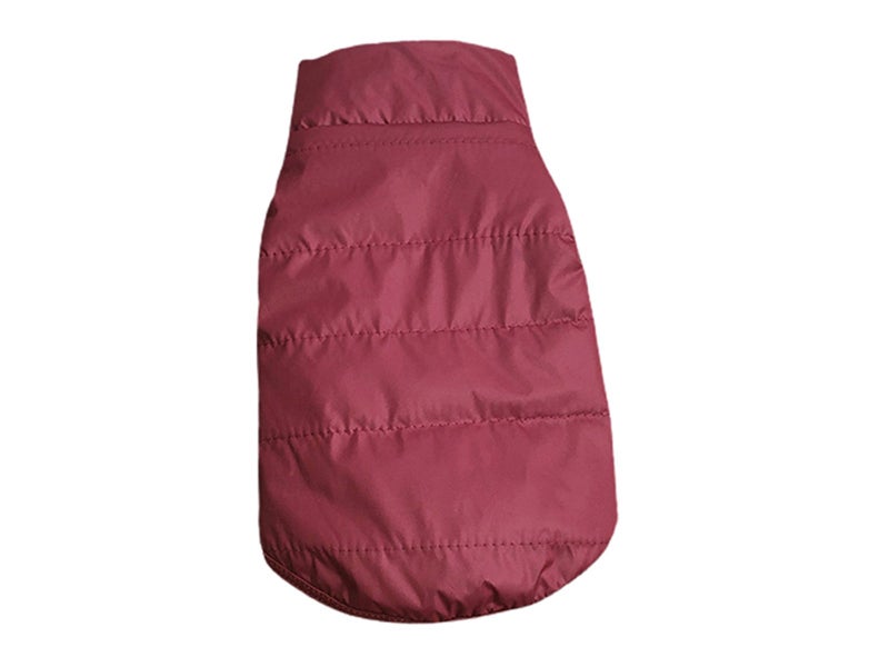 Dog Warm Coat Thickened Padded Windbreaker Vest Jacket Winter Wine Red 3XL Carousel 2