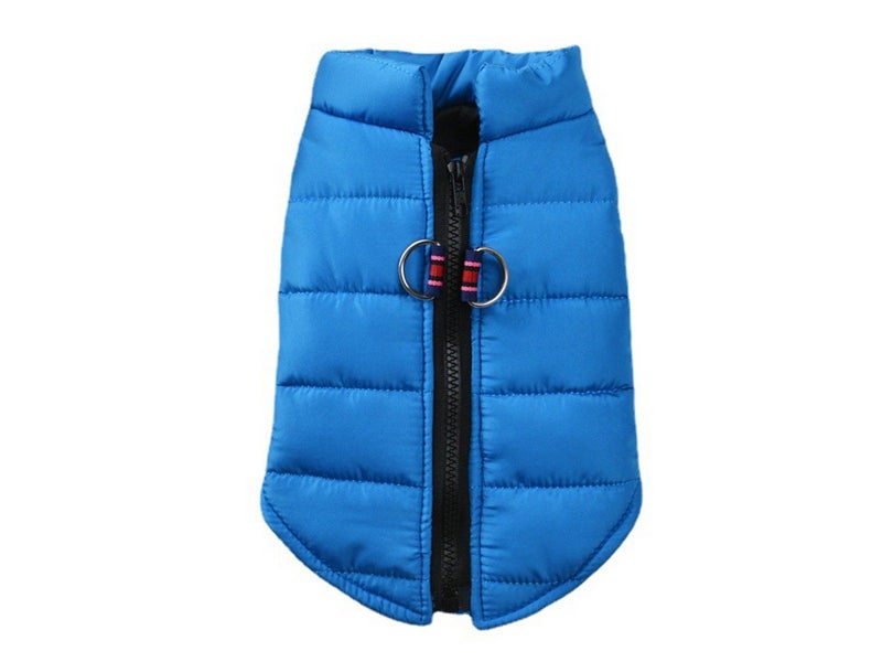 Dog Jacket Padded Pet Clothes with Zipper Warm Vest Coat Winter Blue XL Carousel 2