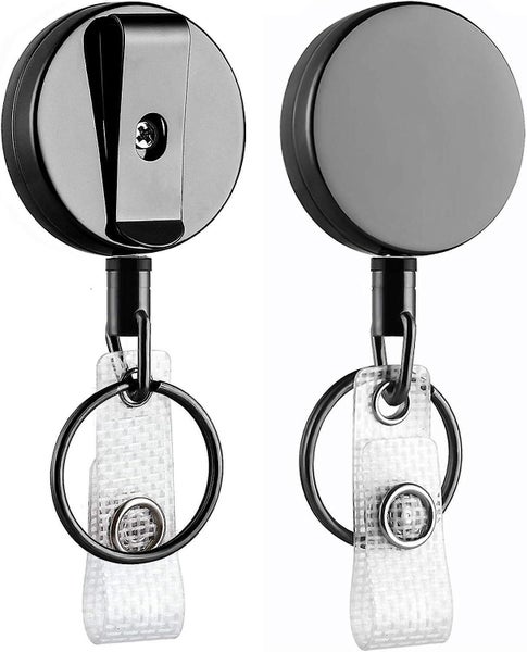 2 Pack Retractable Keychain Heavy Duty retractable Badge Holders Badge Reels Re Carousel 1