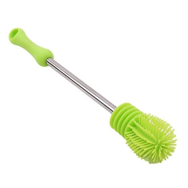 Long Handle Silicone Baby Bottle Cleaning Brush Water Bottle Cleaner 1pcs Green Carousel 1