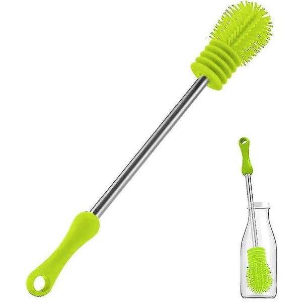 Long Handle Silicone Baby Bottle Cleaning Brush Water Bottle Cleaner 1pcs Green Carousel 2