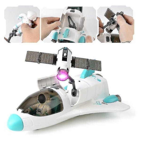 Boy Space Rocket Model Toy Spray Spaceship Suit Space Flying Saucer Decoration Carousel 2