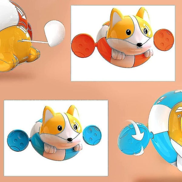 Bath Toys Baby Corgi Toddler Bath Toy water Float Bath Toys Carousel 4